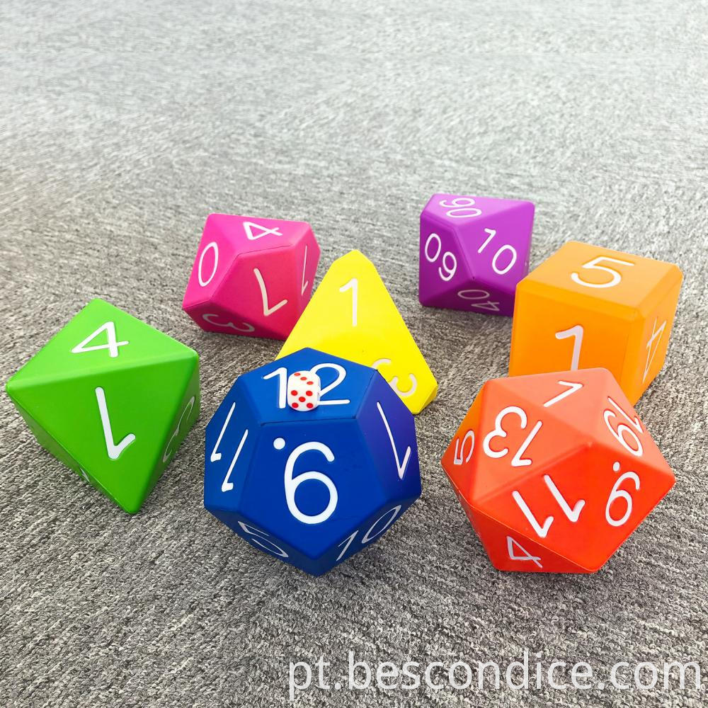 Giant Foam Dice Dnd Polyhedral Set Of 7